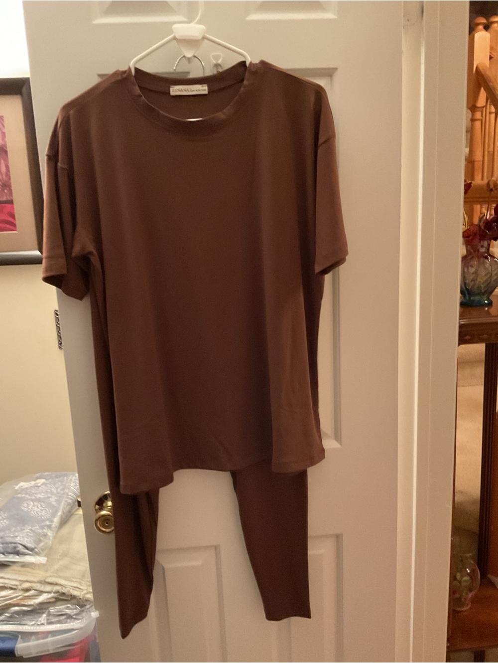 Zenana Brown Leggings Set